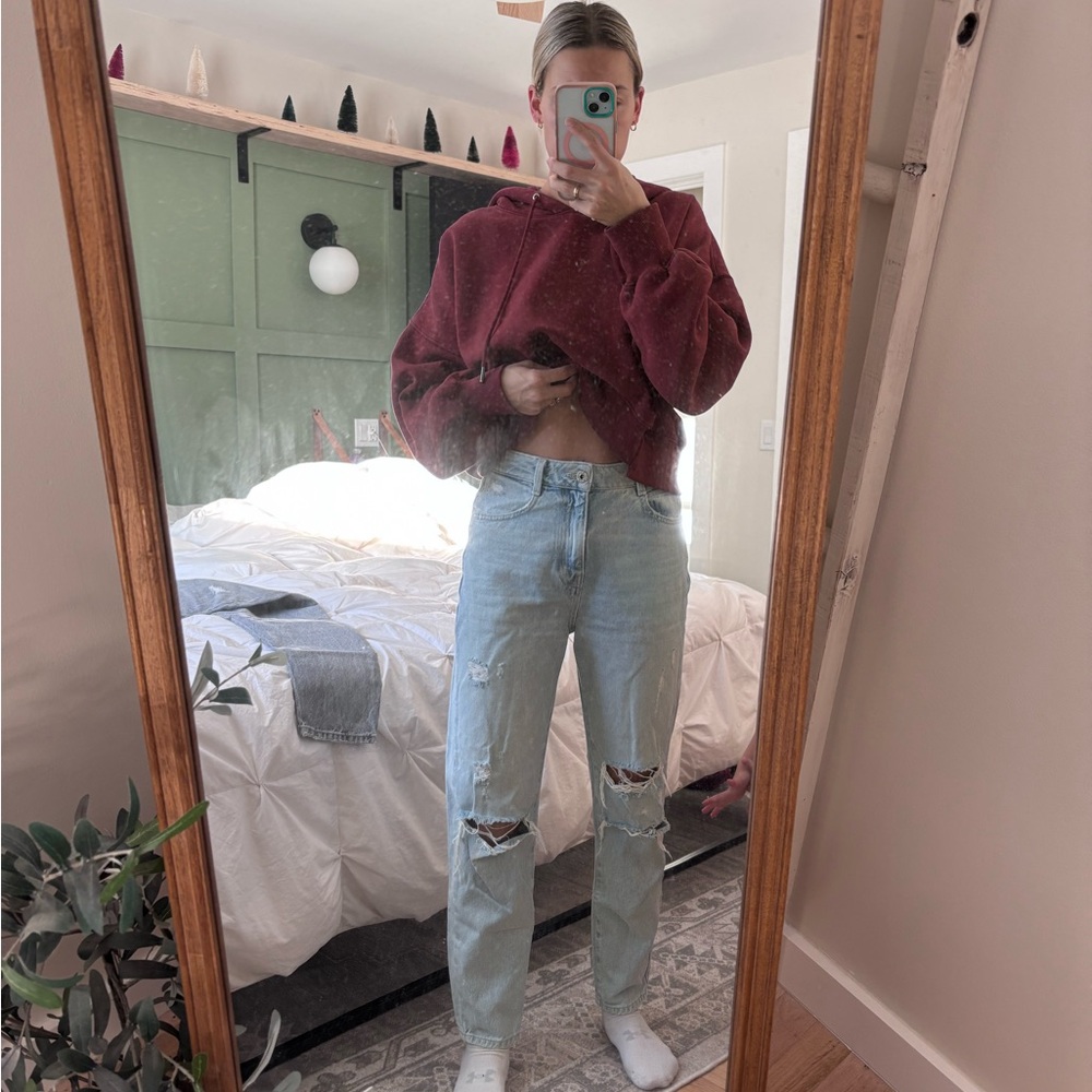 Light Blue Distressed Women Jeans